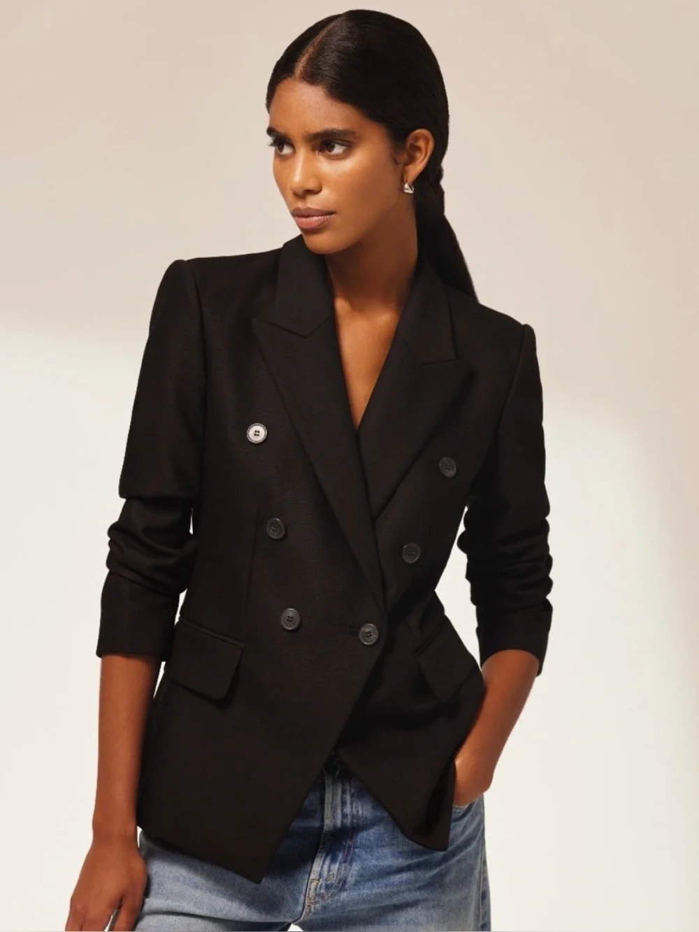 Club Monaco Double Breasted Blazer